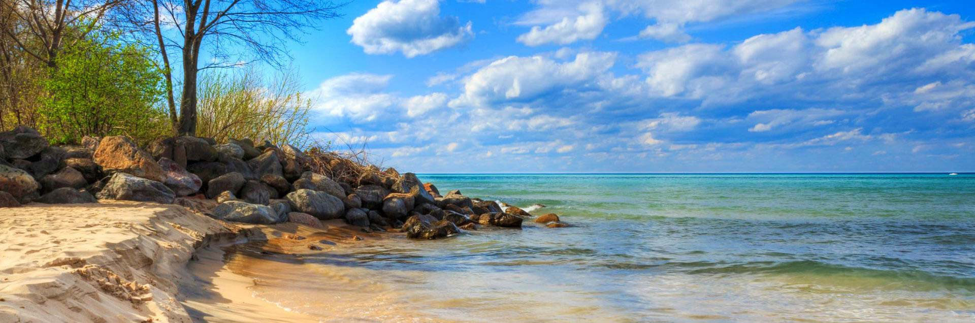 Lake Michigan Beach Spring