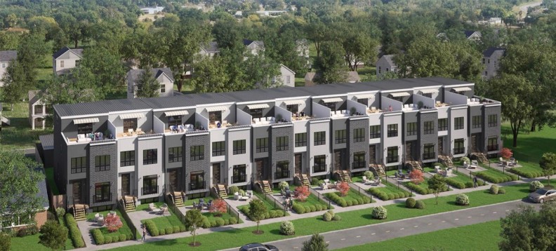 Central St Townhomes Rendering